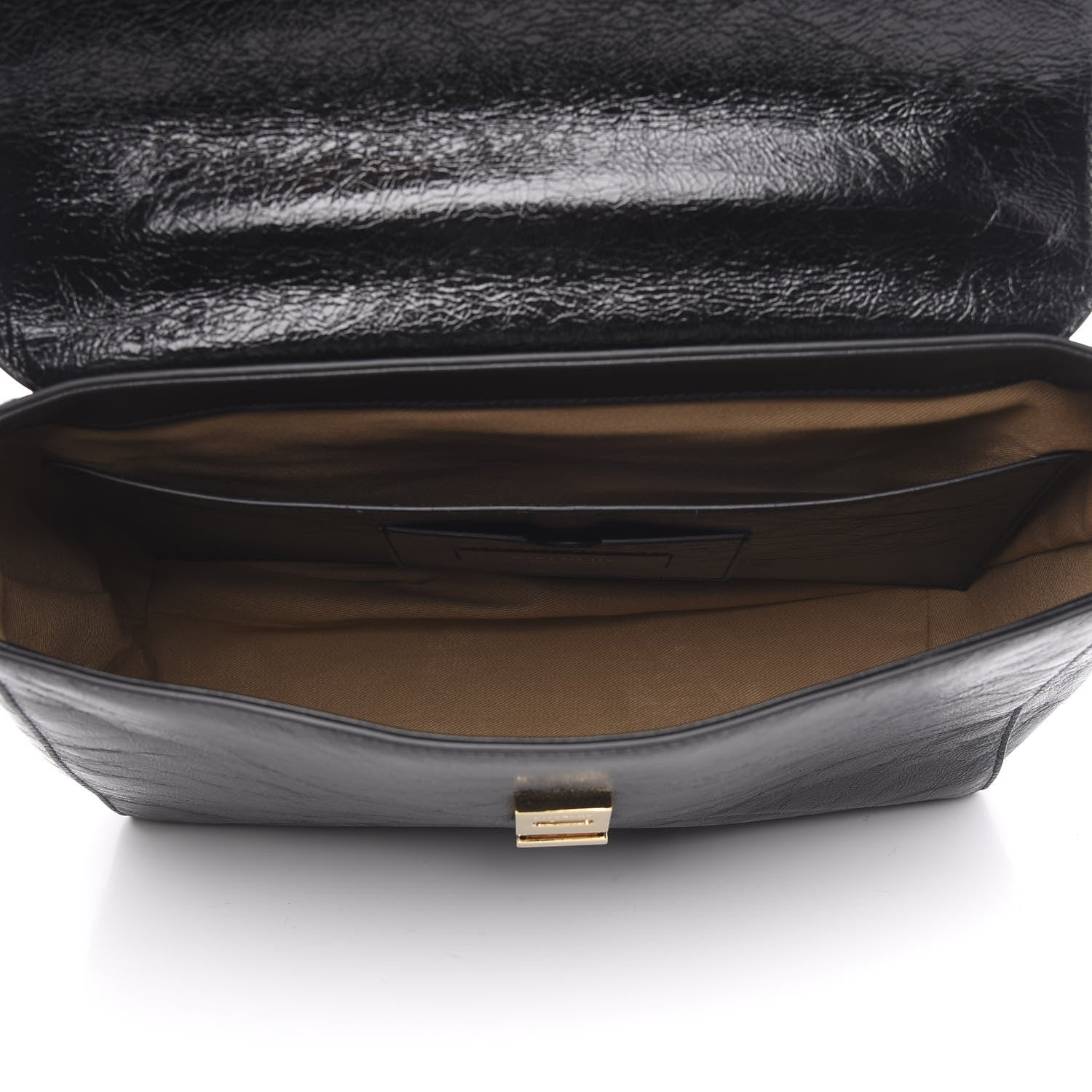Givenchy Creased Patent Calfskin Medium ID Flap Black 5 of 9