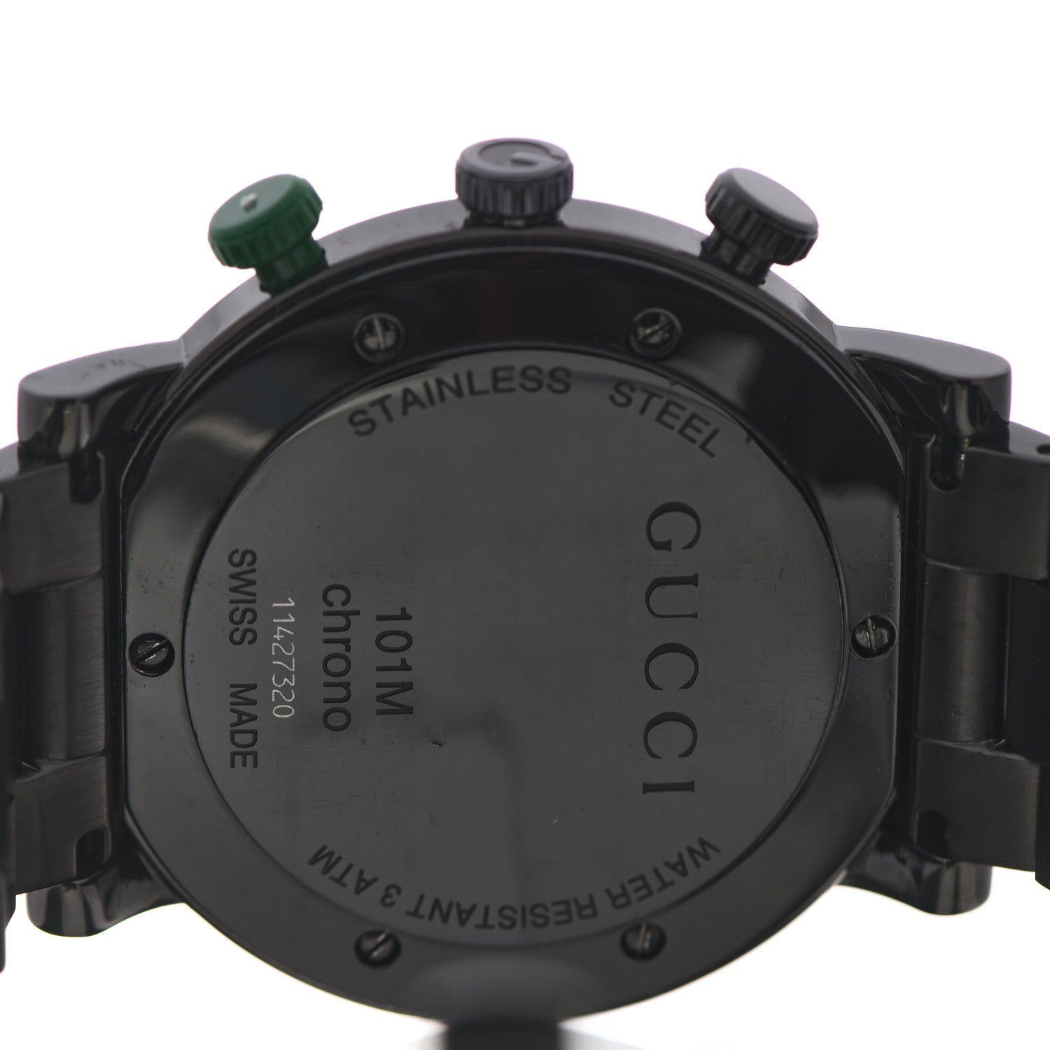 Gucci PVD Stainless Steel 44mm 101M G-Chrono Quartz Watch Black