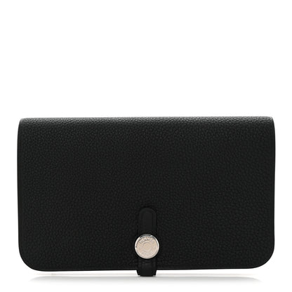 Hermes Togo Dogon Duo Wallet Black 1 of 9