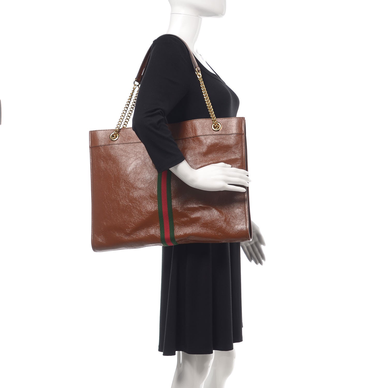 Gucci Calfskin Large Rajah Chain Tote Cuir 2 of 10
