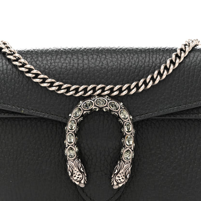 Gucci Dollar Calfskin Crystal Super Mini Dionysus Shoulder Bag Black 7 of 12