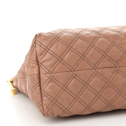 Marc Jacobs Lacquered Goatskin Quilted Karlie Satchel Brown 8 of 13