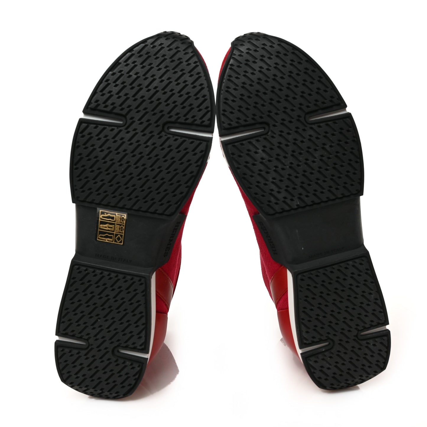Mesh Calfskin Suede Soft Sneakers 36.5 Red