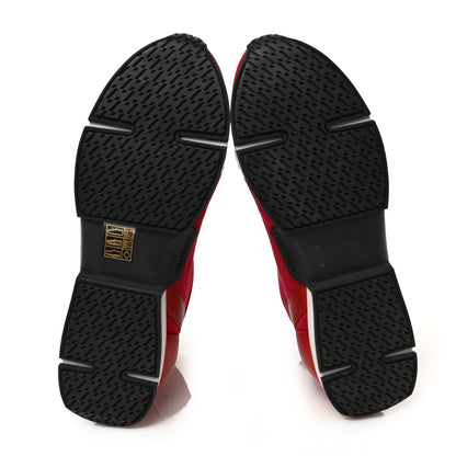 Hermes Mesh Calfskin Suede Soft Sneakers 36.5 Red 5 of 7