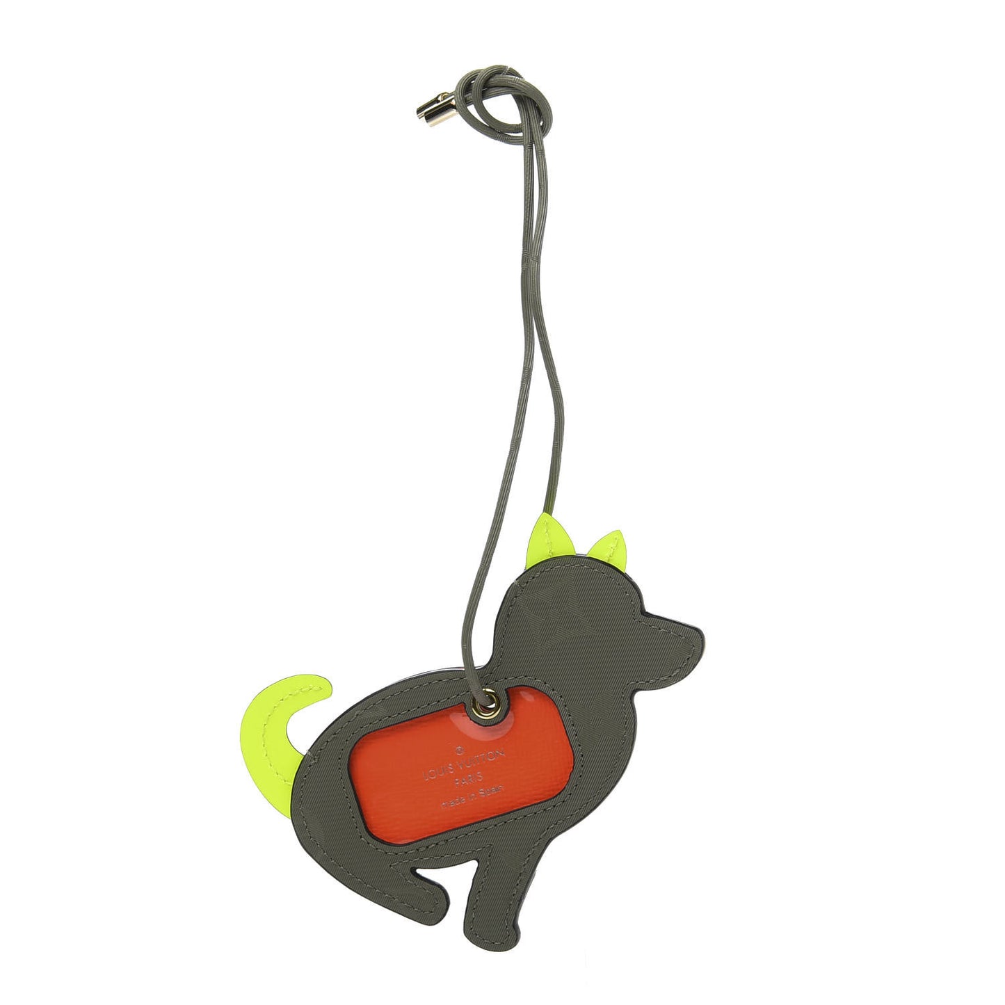 Monogram Titanium Dog Name Tag