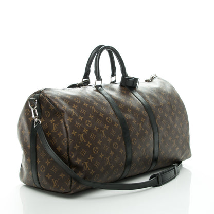 Louis Vuitton Monogram Macassar Keepall Bandouliere 55 3 of 9