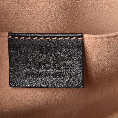 Gucci Calfskin Matelasse Small GG Marmont Chain Shoulder Bag Black 9 of 11
