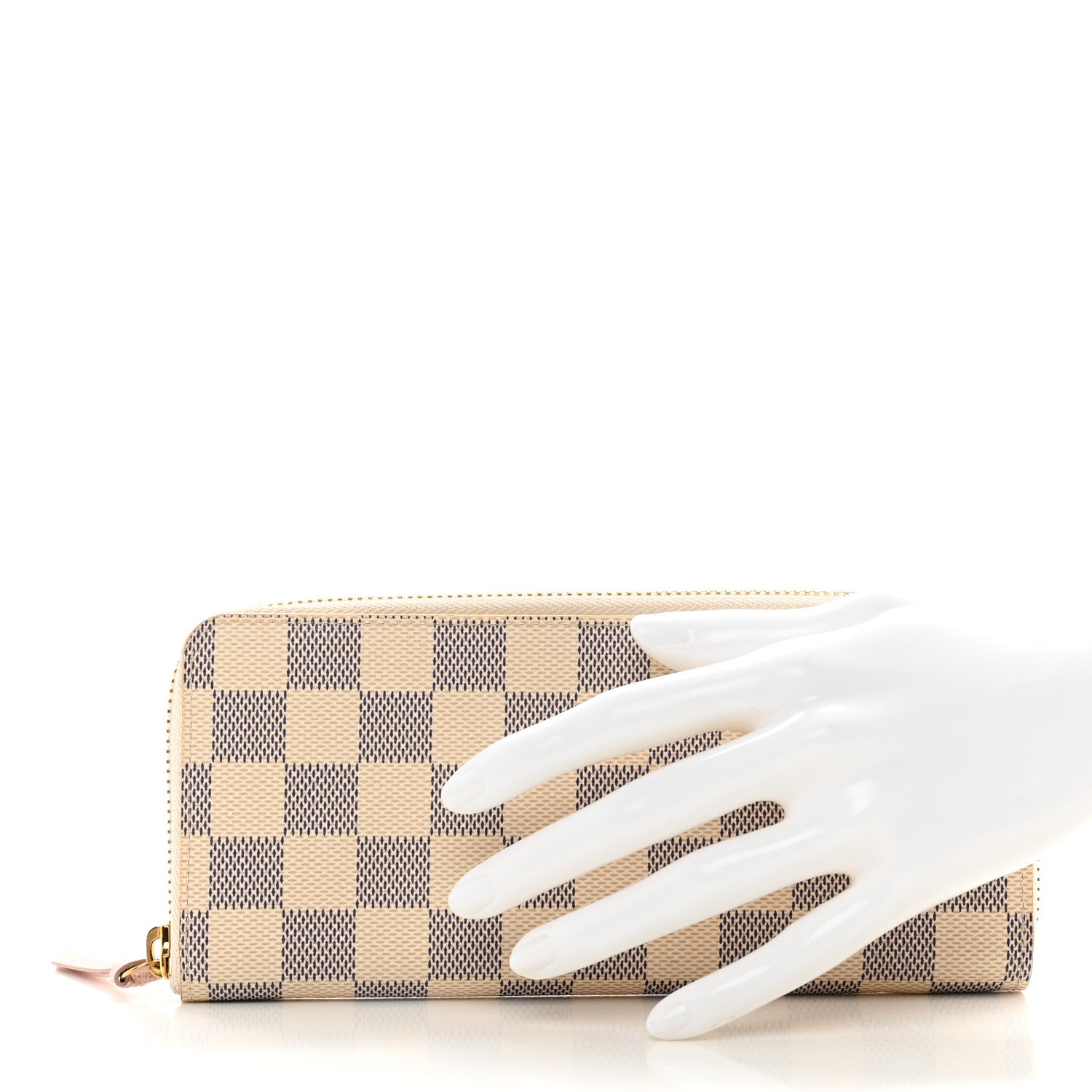 Louis Vuitton Damier Azur Clemence Wallet Rose Ballerine 2 of 7