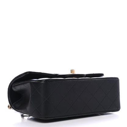 Chanel Lambskin Quilted Mini Top Handle Rectangular Flap Black 3 of 4