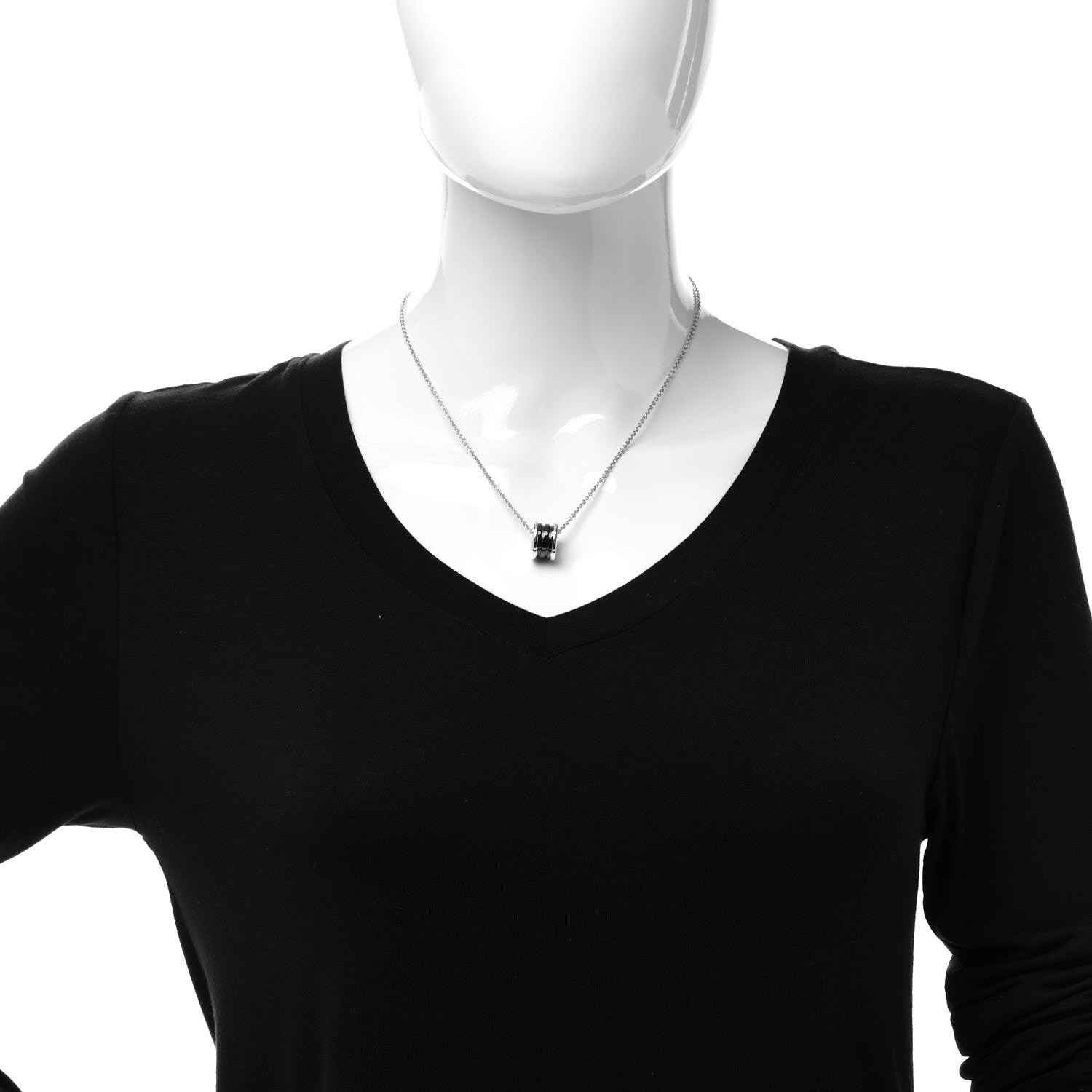 Bulgari Sterling Silver Ceramic Save The Children Pendant Necklace 2 of 5
