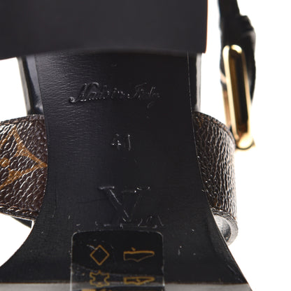Louis Vuitton Glazed Calfskin Monogram Star Trail Sandals 41 Black 7 of 9