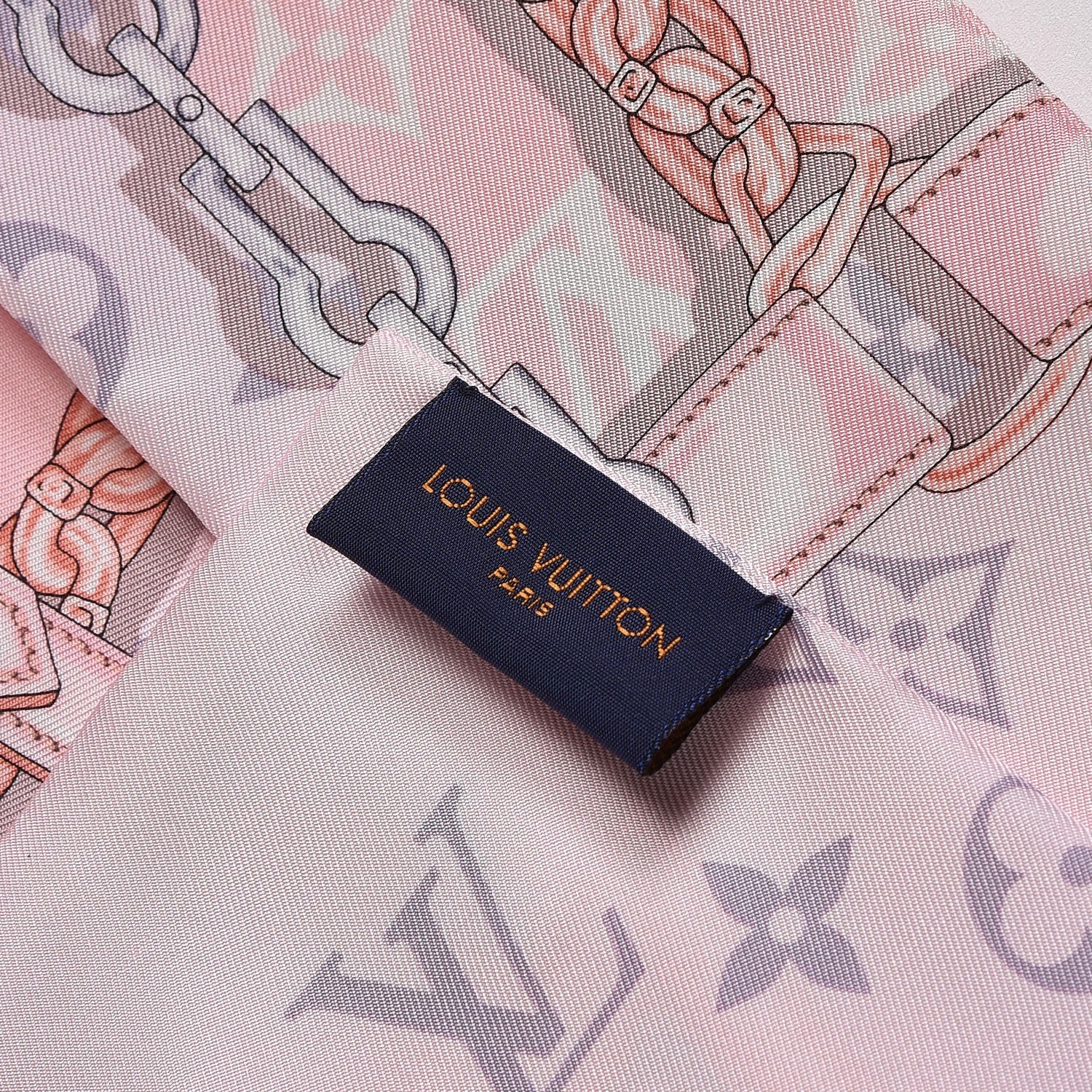 Louis Vuitton Silk Monogram Confidential Bandeau Light Pink 3 of 4