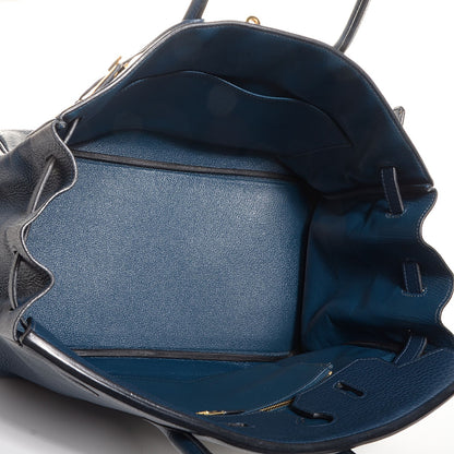 Hermes Taurillon Clemence Birkin 35 Bleu Thalassa 9 of 24