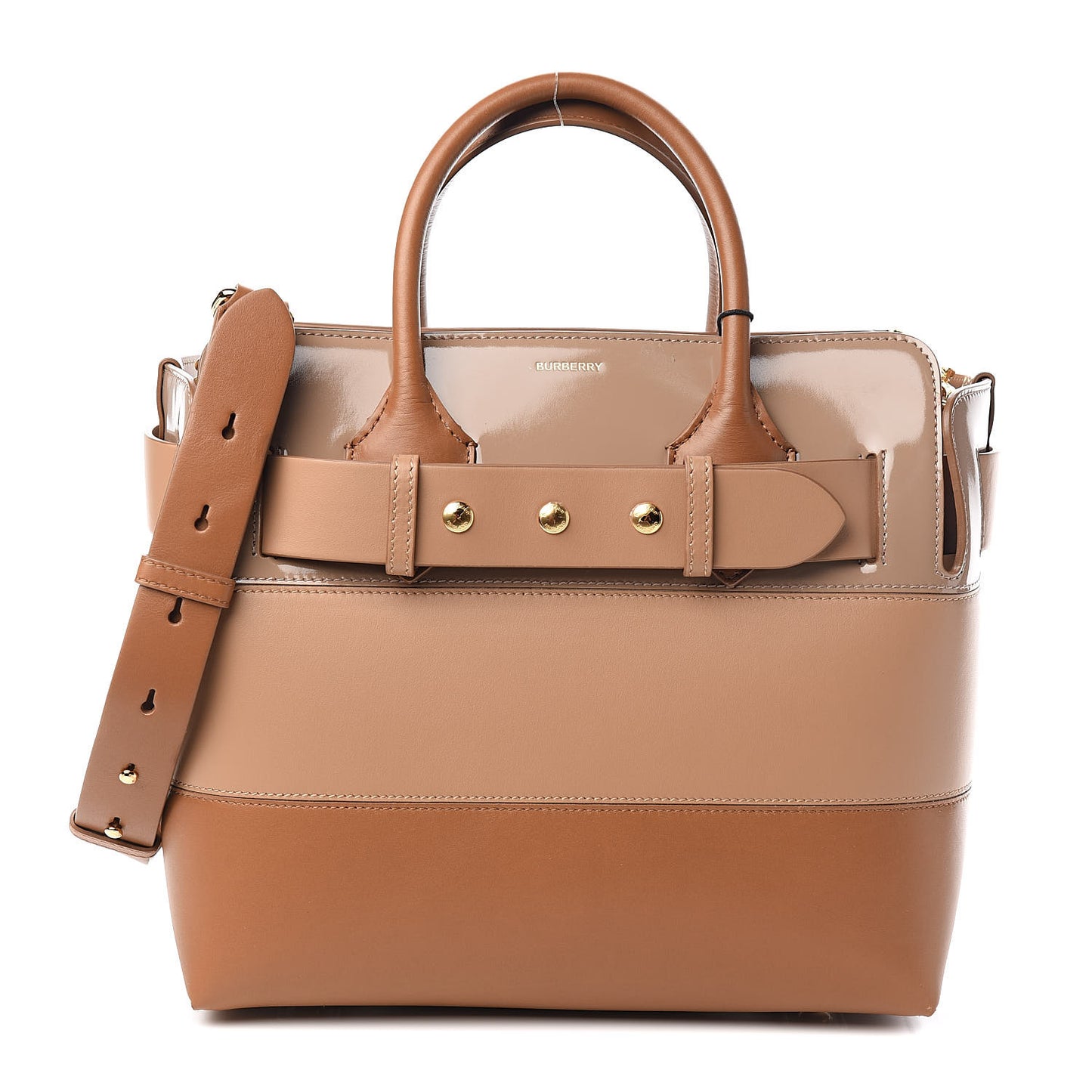 Soft Grain Calfskin Patent Small Belt Bag Soft Fawn Biscuit