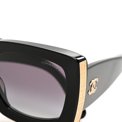 Chanel Acetate Rectangle Sunglasses 5435 Black 7 of 8