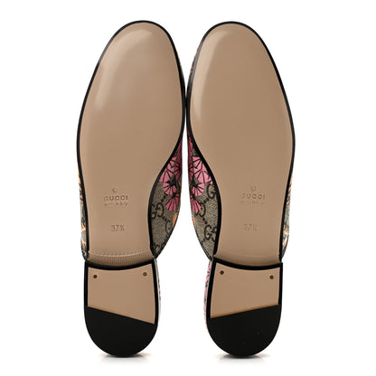 Gucci GG Supreme Monogram Bengal Womens Princetown Slippers 37.5 Beige Crop Pink 6 of 9