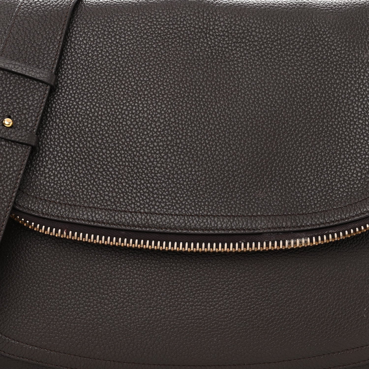 Tom Ford Pebbled Calfskin Large Jennifer Dark Brown 7 of 12