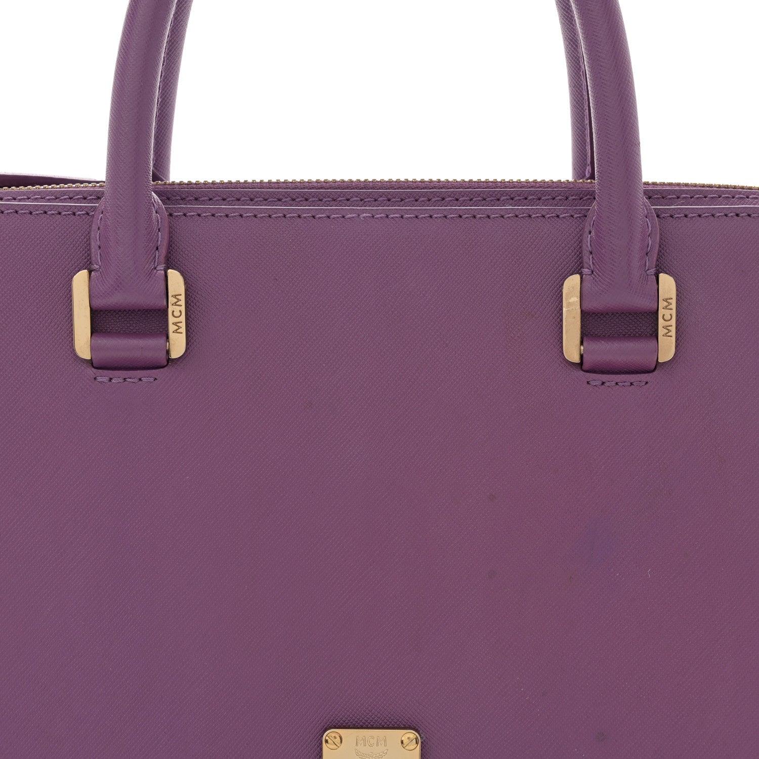 MCM Saffiano Nuovo Tote Purple 9 of 13