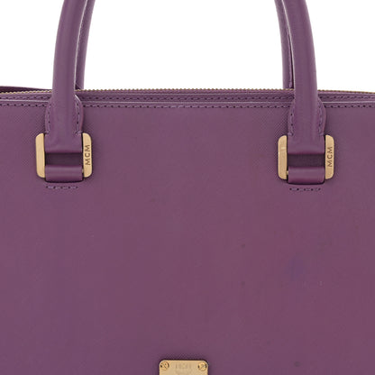 MCM Saffiano Nuovo Tote Purple 9 of 13