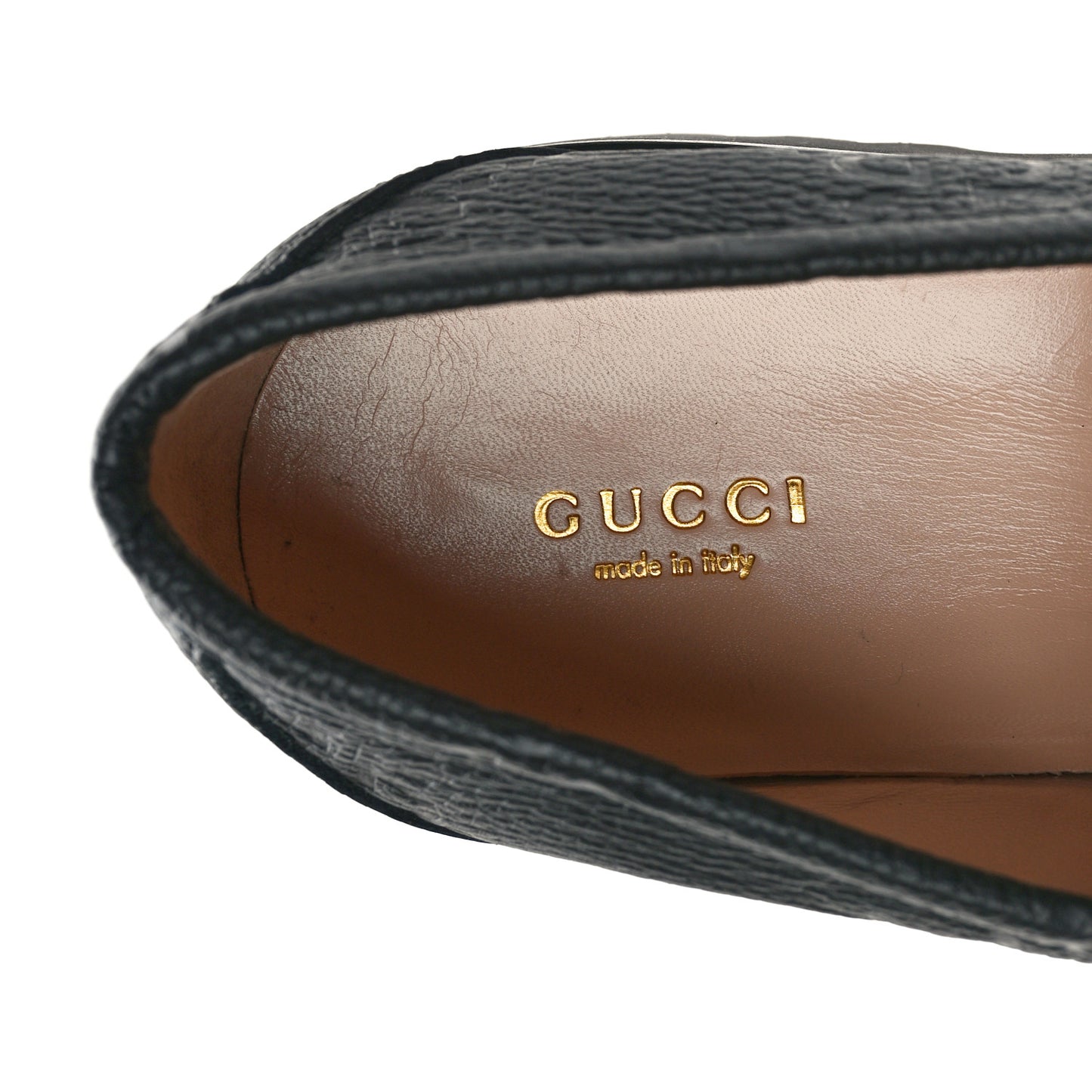 Piuma Calfskin Embossed Womens Platform Lug Sole Loafers 40 Black