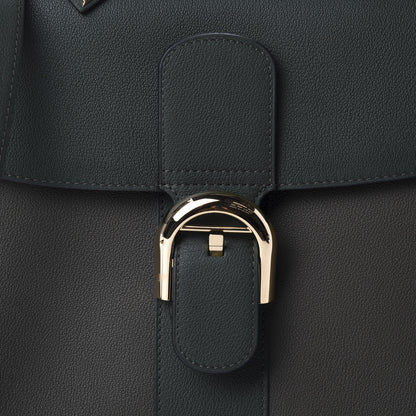 Delvaux Grained Calfskin Bi-Color Brillant MM Satchel Kaki 11 of 12