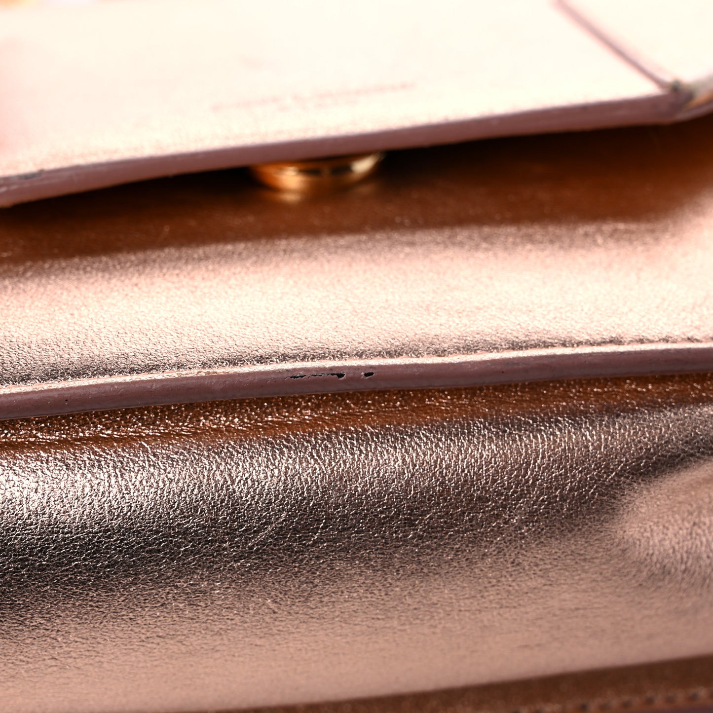 Metallic Calfskin Small Betty Rose Gold