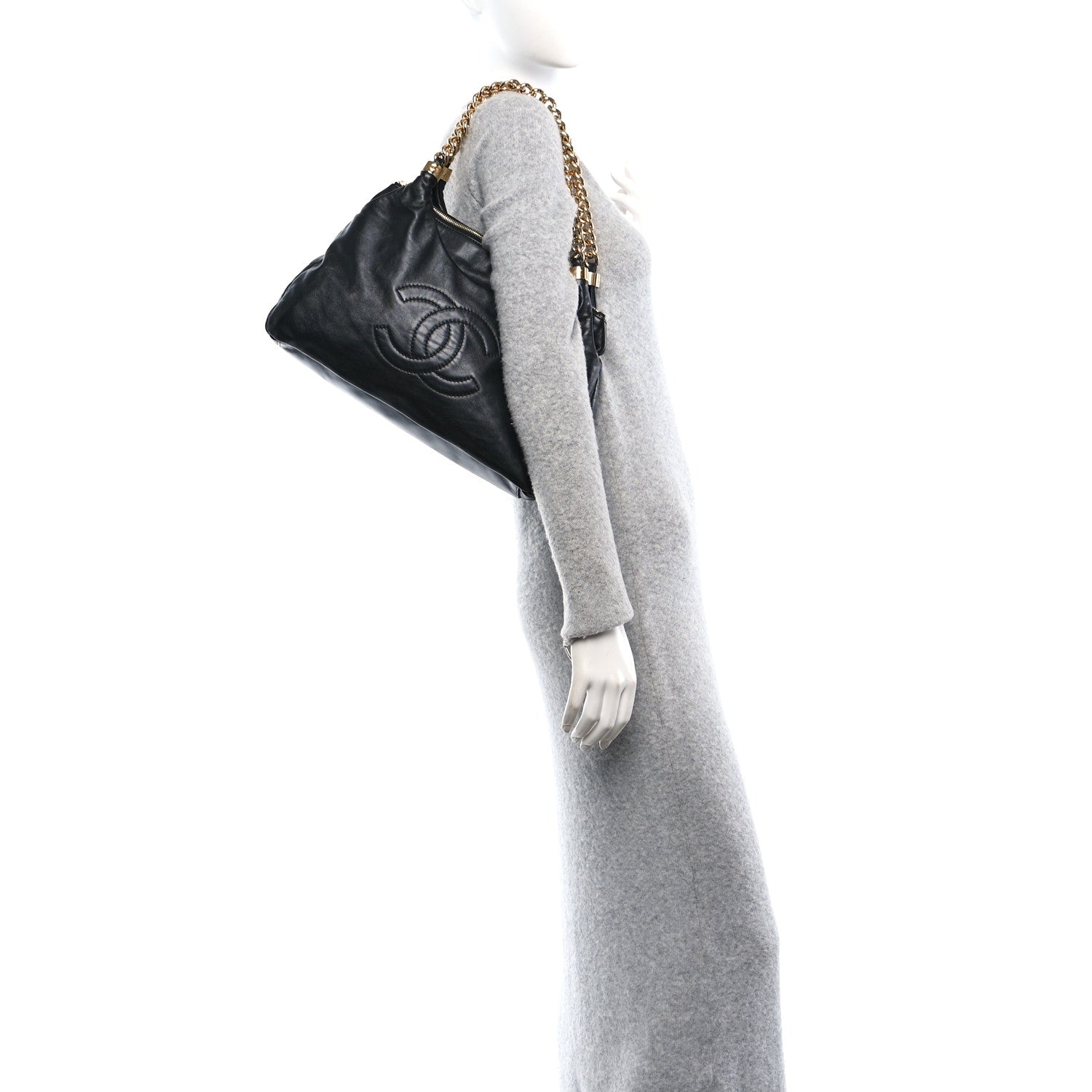 Chanel Calfskin Rodeo Drive Hobo Black 2 of 12