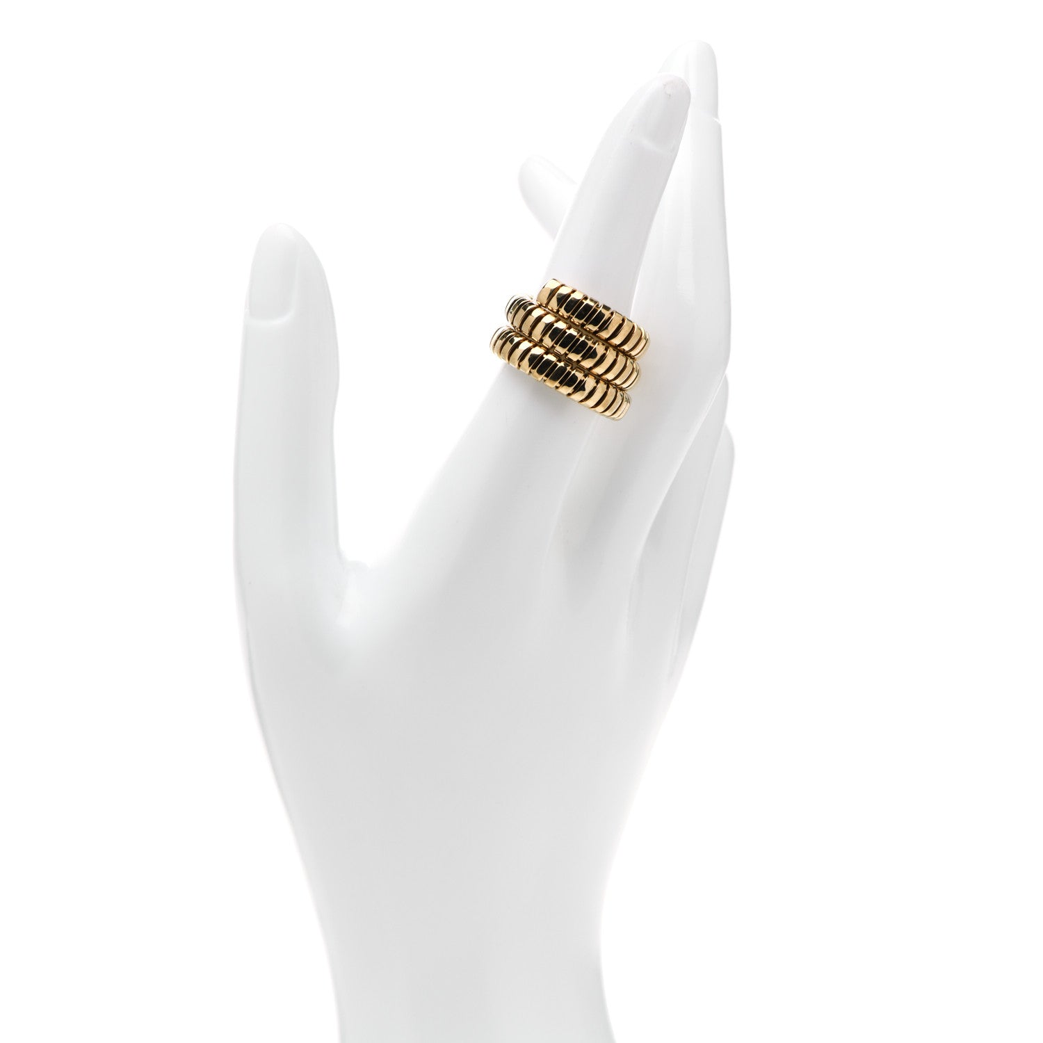 Bulgari 18K Yellow Gold Tubogas Ring 54 7 2 of 4