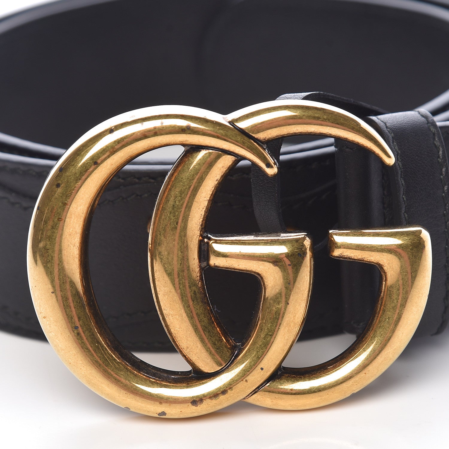 Gucci Calfskin Studded Marmont Belt 90 36 Black 7 of 8