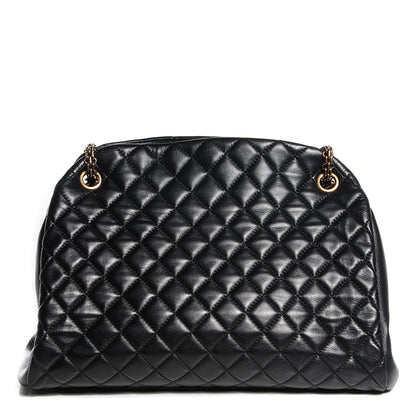 Chanel Lambskin Quilted Large Just Mademoiselle Bowling Bag Black 1 of 8