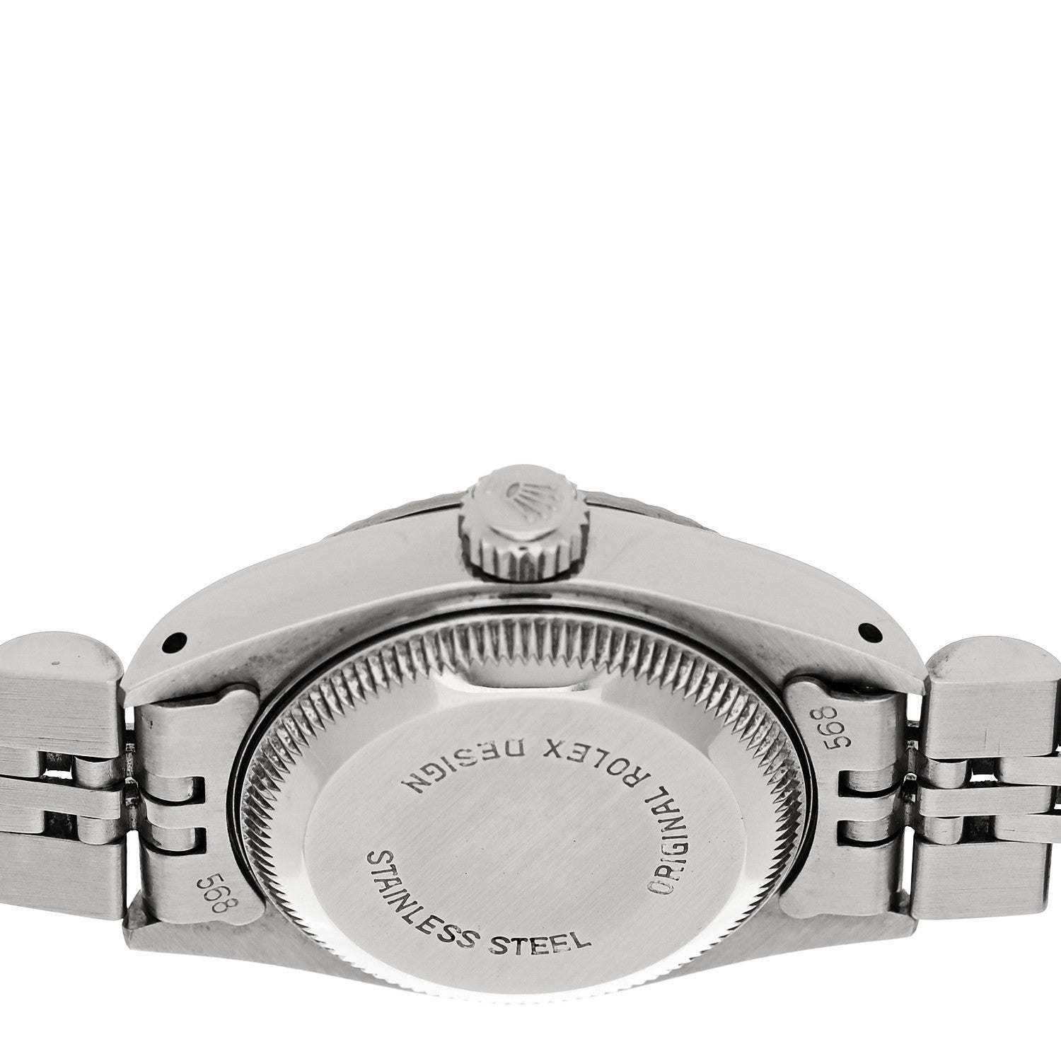 Rolex Stainless Steel 18K White Gold Diamond 26mm Oyster Perpetual Datejust Watch Silver Jubilee 69174 4 of 5