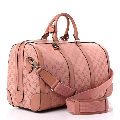 Gucci Monogram Azalea Calfskin Small Retro Interlocking G Duffle Bag Cloche Rose Pink 3 of 10