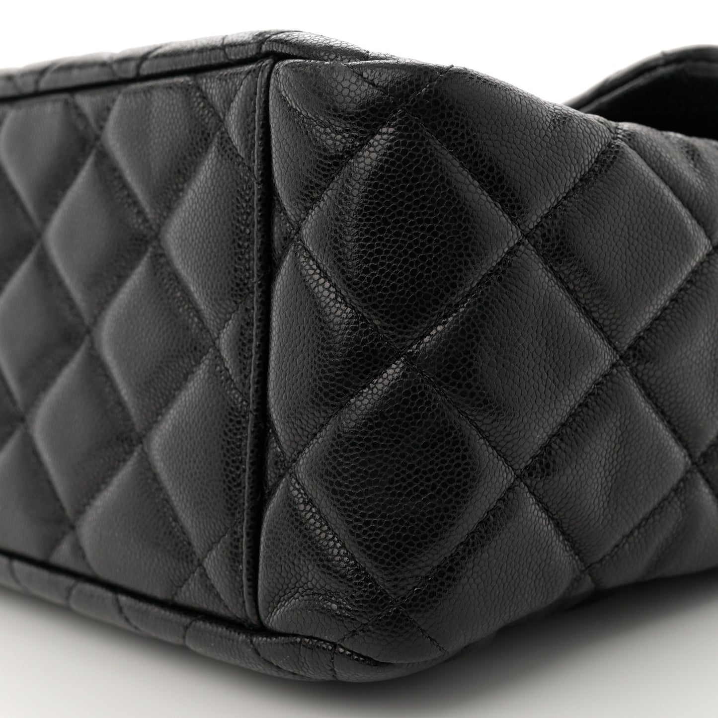 Caviar Quilted XXL Travel Flap Bag Black