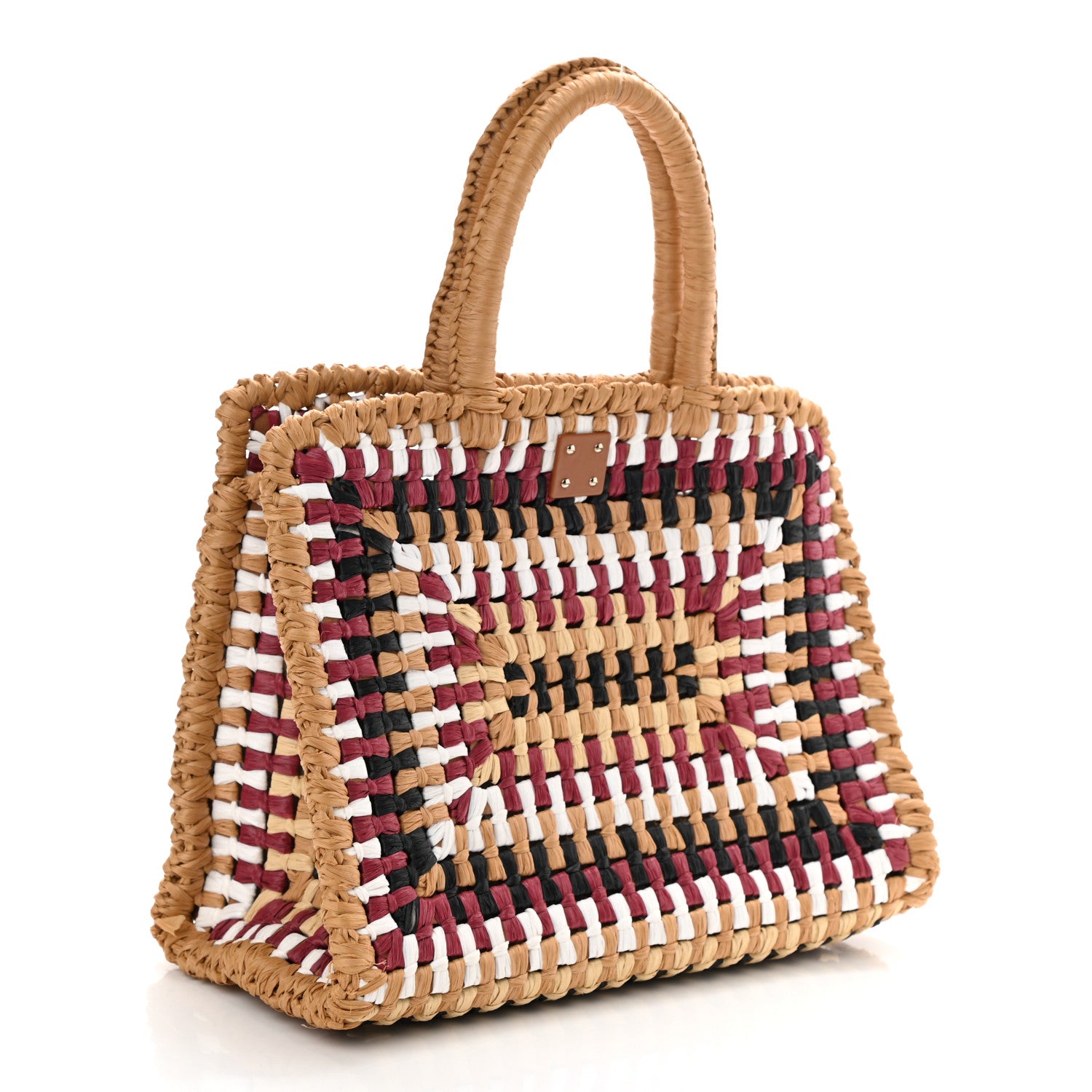 Salvatore Ferragamo Raffia The Studio Tote Multicolor 3 of 8