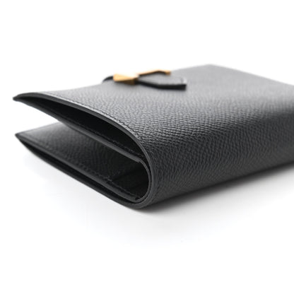 Hermes Epsom Bearn Compact Wallet Black 6 of 10