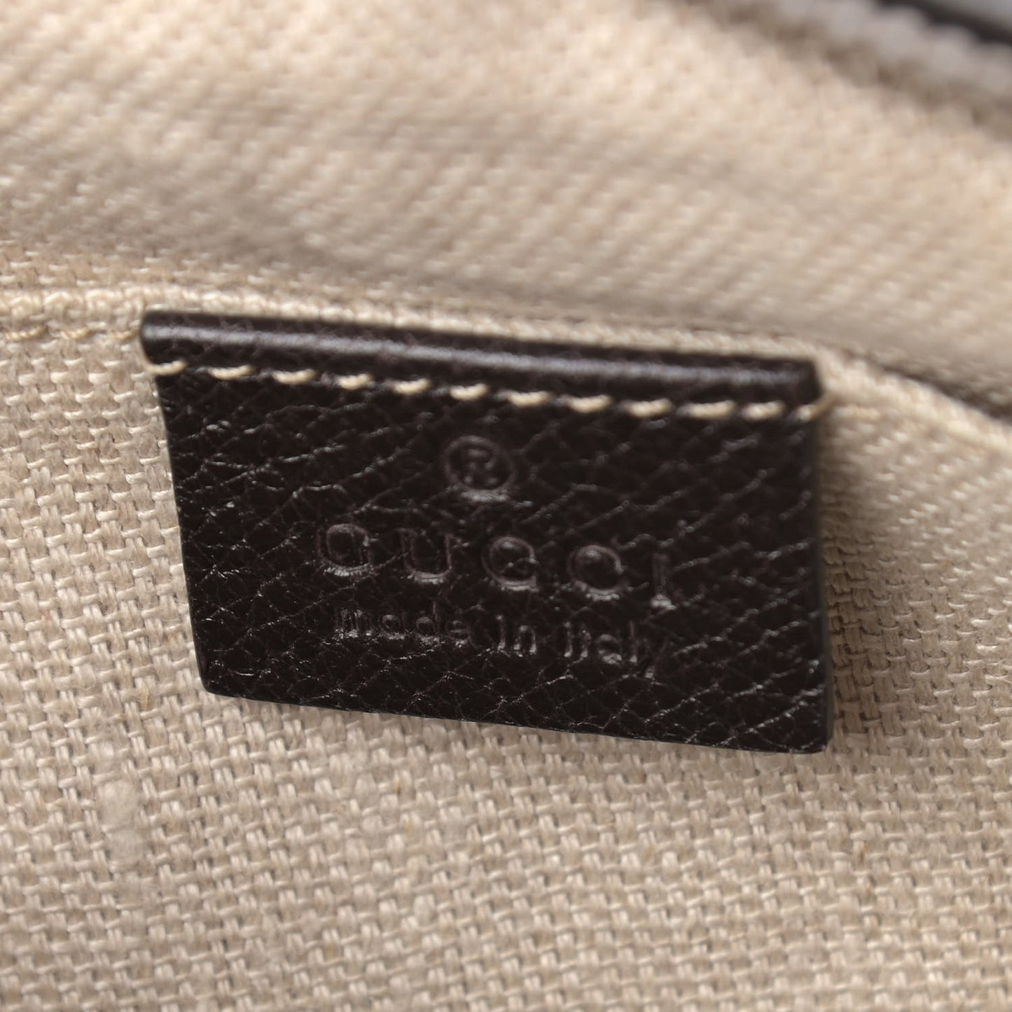 Textured Calfskin Web Small Webby Bee Shoulder Bag Brown Coffee