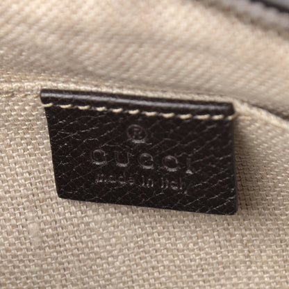 Gucci Textured Calfskin Web Small Webby Bee Shoulder Bag Brown Coffee 6 of 10