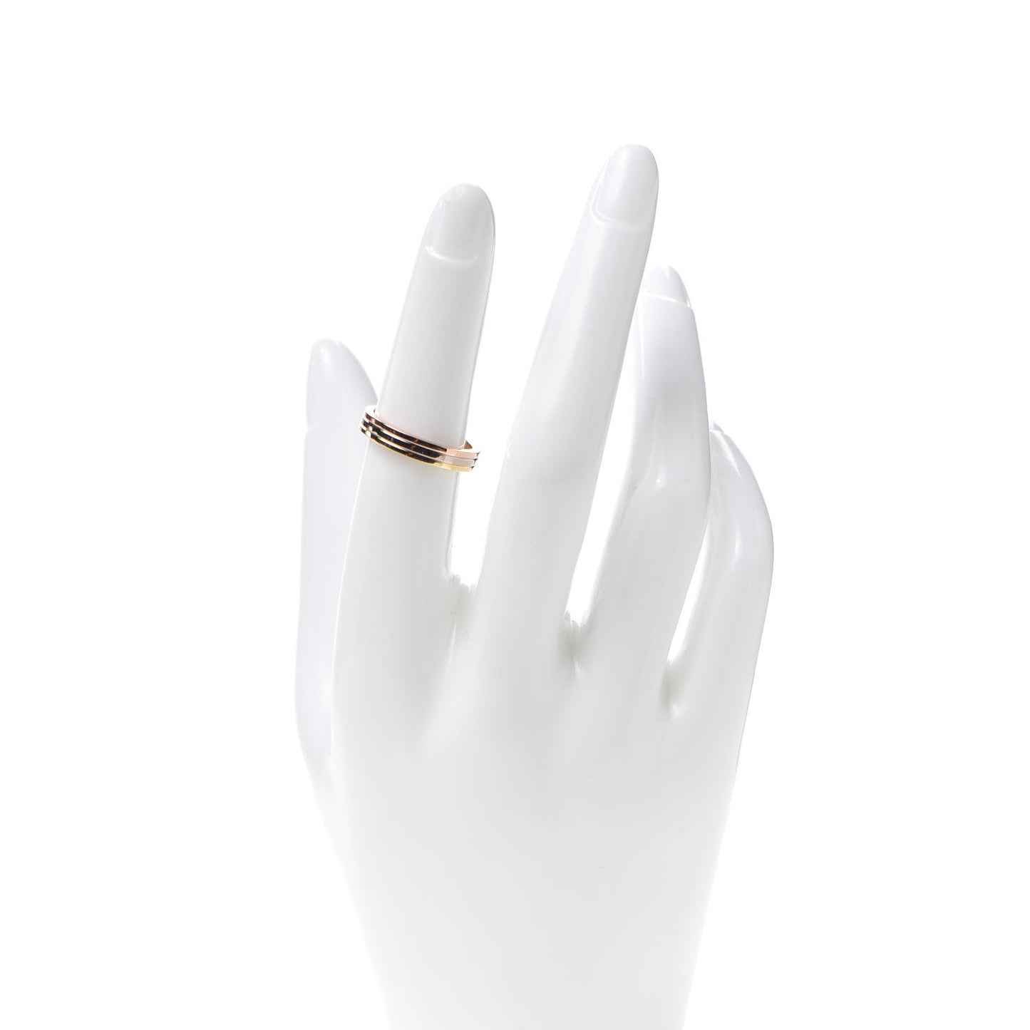 18K Pink White Yellow Gold 3.5mm Trinity Wedding Band Ring 52 6