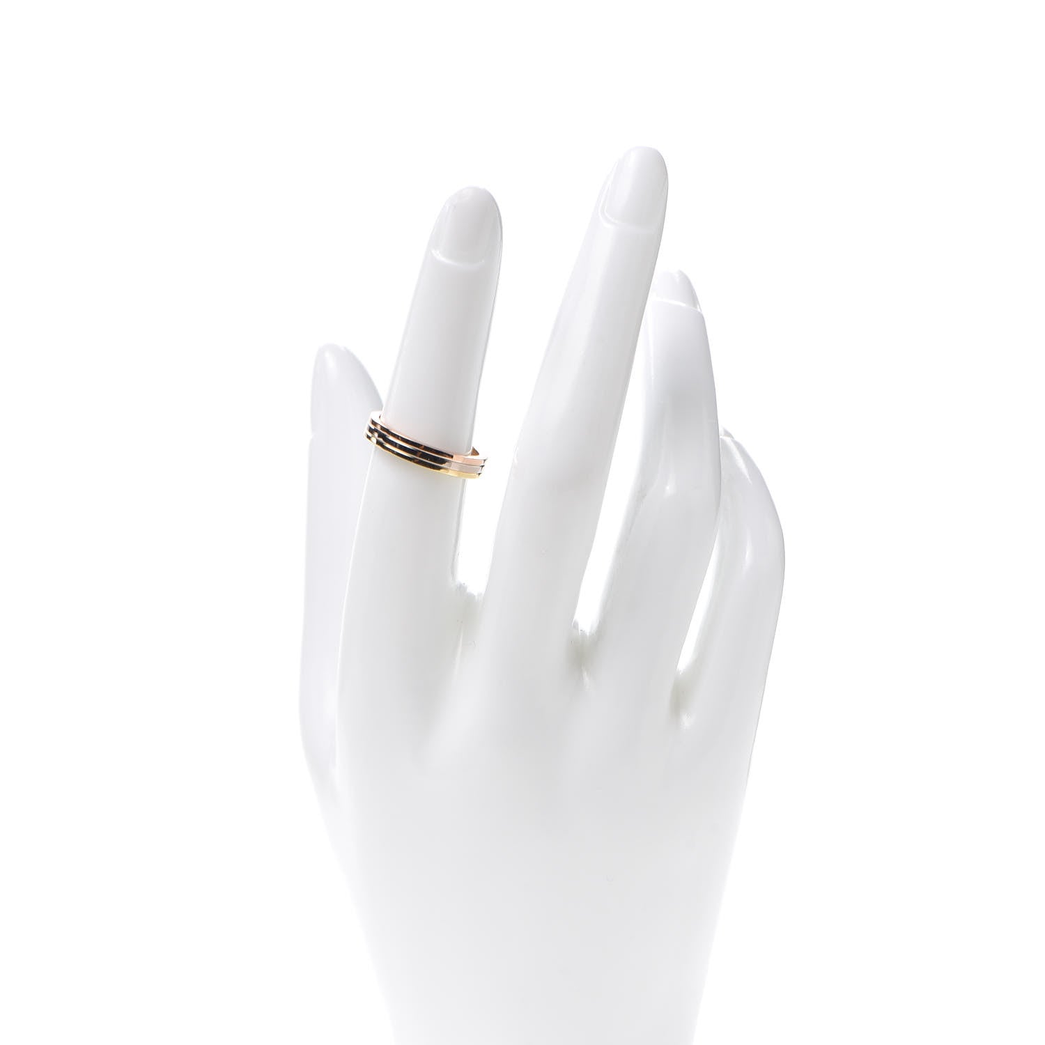 Cartier 18K Pink White Yellow Gold 3.5mm Trinity Wedding Band Ring 52 6 2 of 5