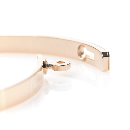 Hermes 18K Rose Gold Diamond PM Kelly Bracelet ST 5 of 6