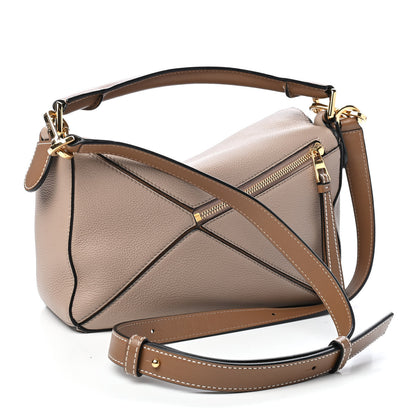 Loewe Grained Calfskin Small Puzzle Bag Sand Mink 3 of 8