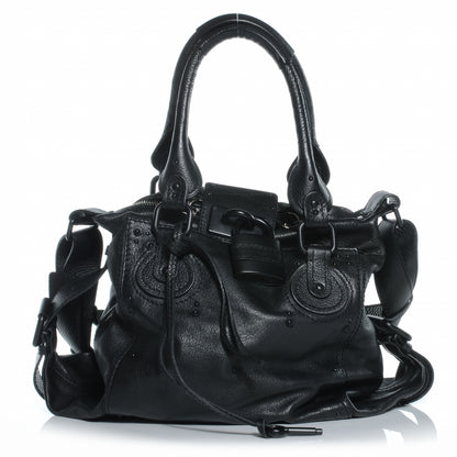 Chloe Leather Paddington Messenger Bag Black 1 of 8