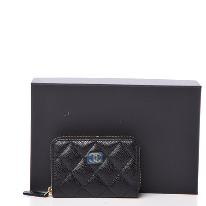 Chanel Caviar Quilted Zip Coin Purse Black 8 of 8