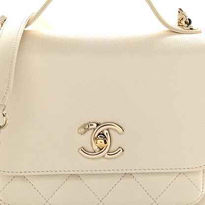 Chanel Caviar Quilted Small Business Affinity Flap White 8 of 12