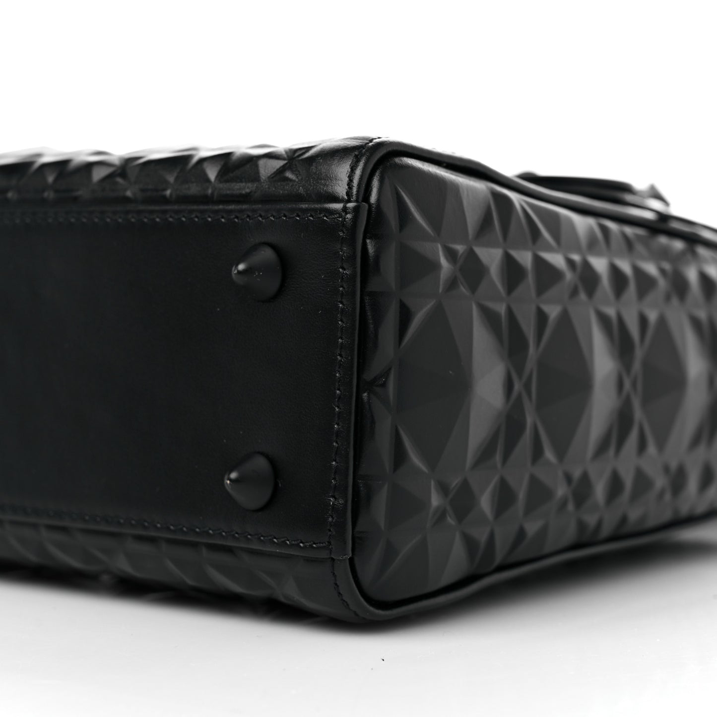 Calfskin Cannage Diamond Small My ABCDior Lady Dior Black