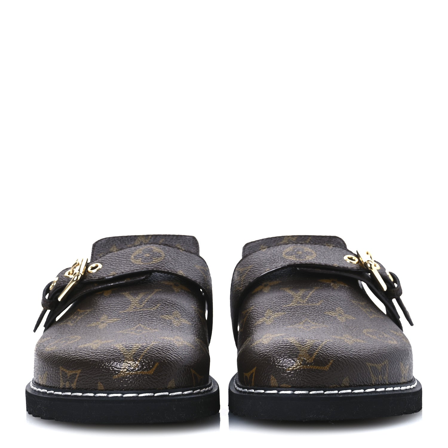 Louis Vuitton Patent Monogram Womens Cosy Flat Comfort Clog Mules 38.5 Brown 3 of 11
