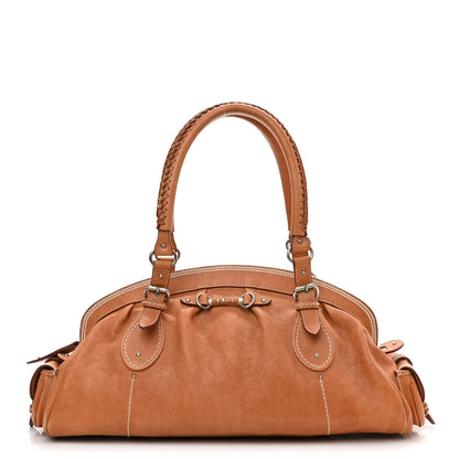 Christian Dior Calfskin Large My Dior Frame Pocket Satchel Brown 1 of 12