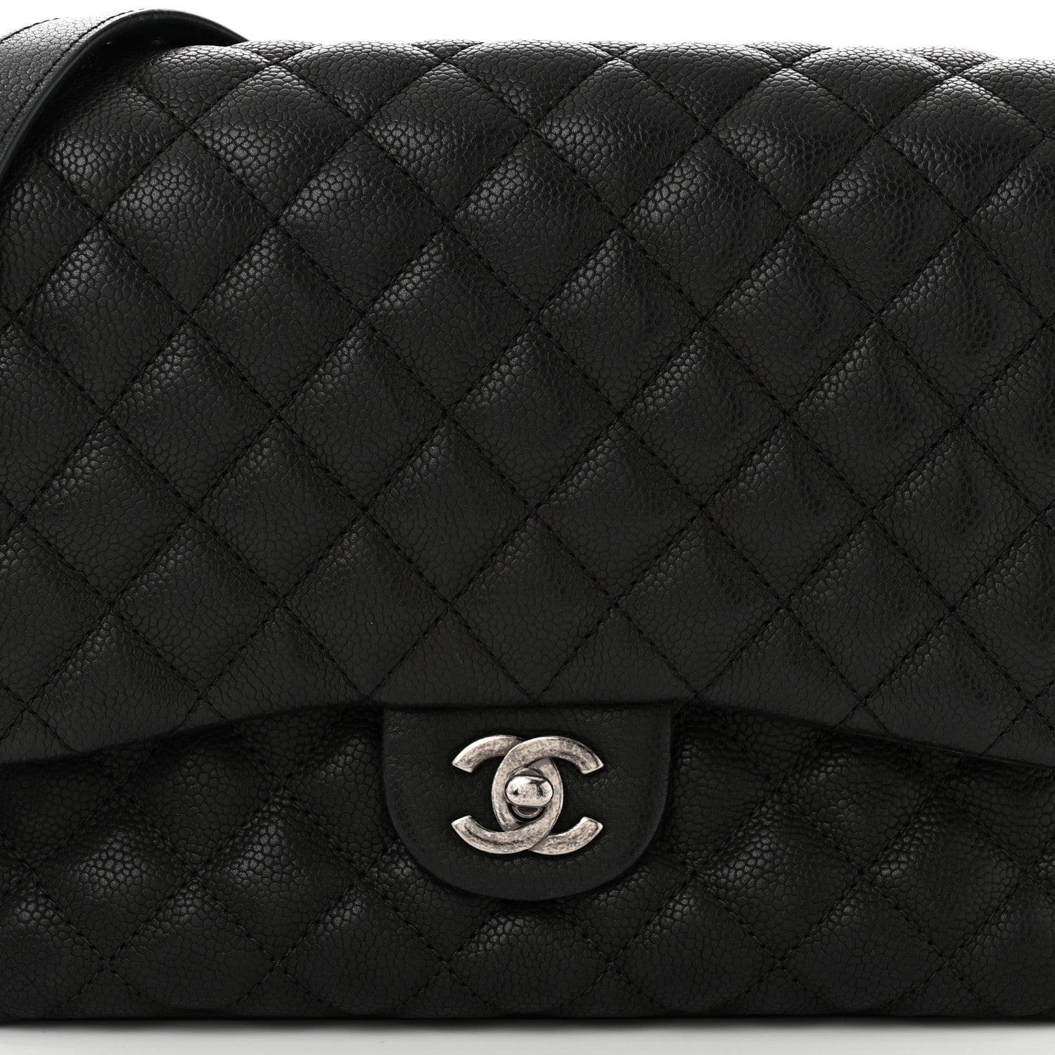 Chanel Caviar Quilted Medium Rock In Rome Single Flap Black 8 of 10
