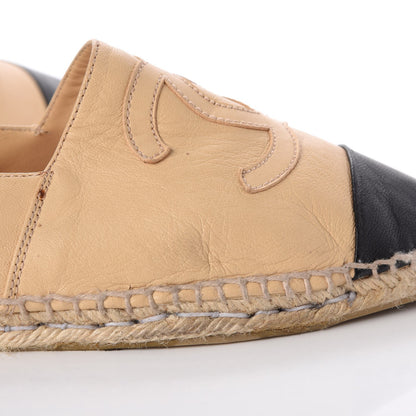 Chanel Lambskin CC Espadrilles 41 Beige Black 15 of 21