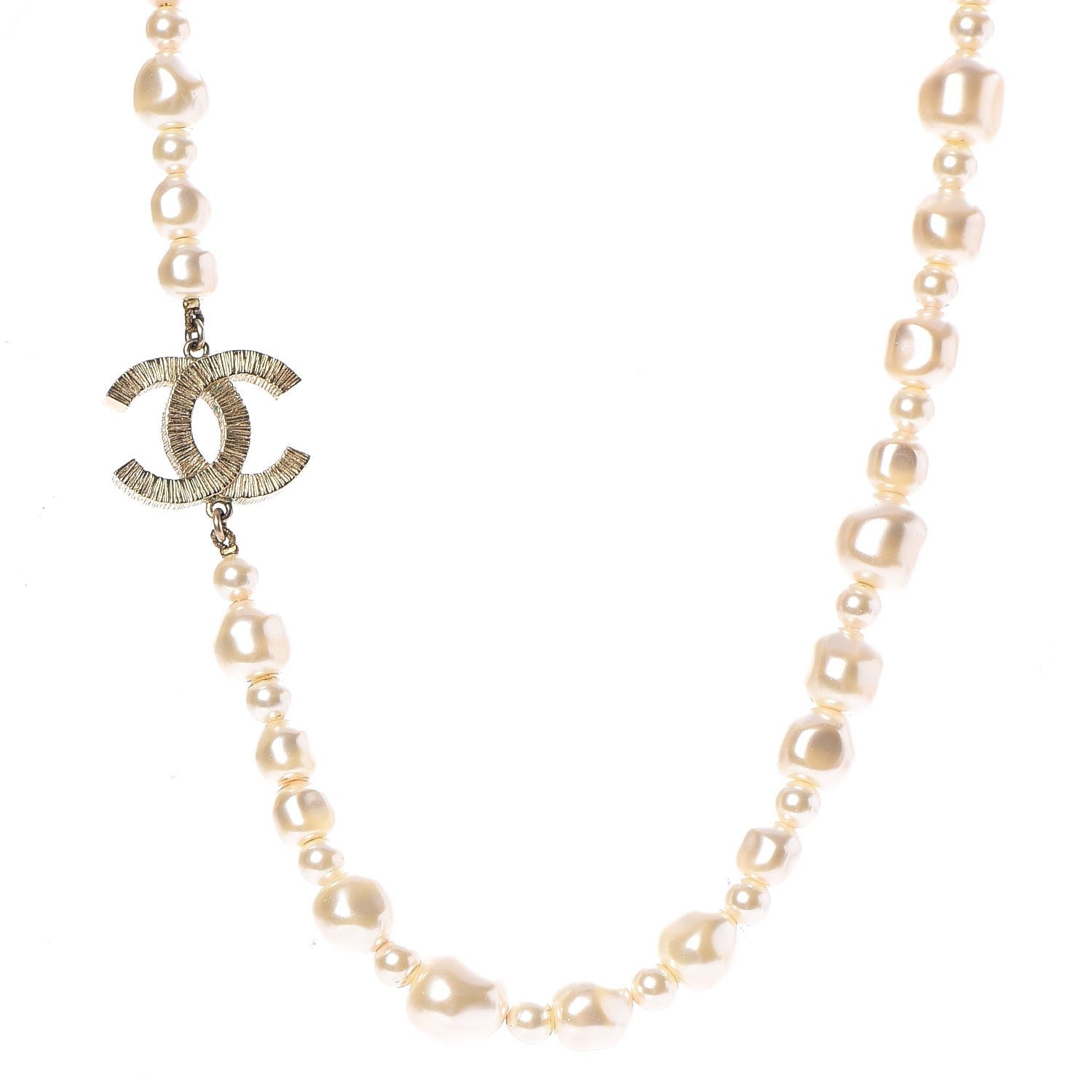 Chanel Graduated Pearl CC Short Necklace Gold 1 of 6